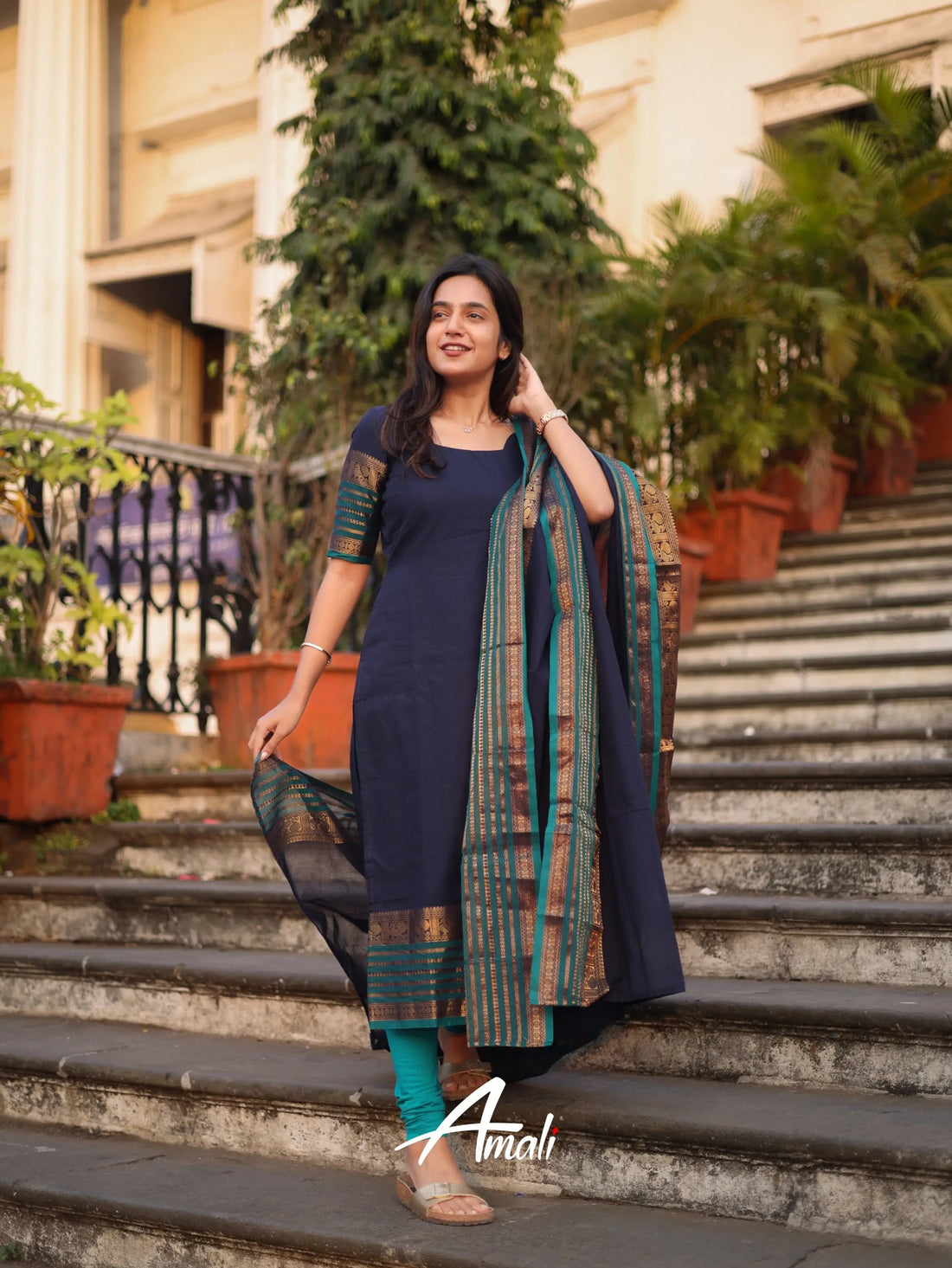 Kajal Kanchi Cotton Kurti Dupatta Set