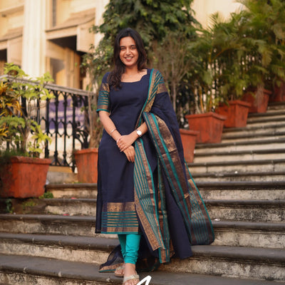 Kajal Kanchi Cotton Kurti Dupatta Set