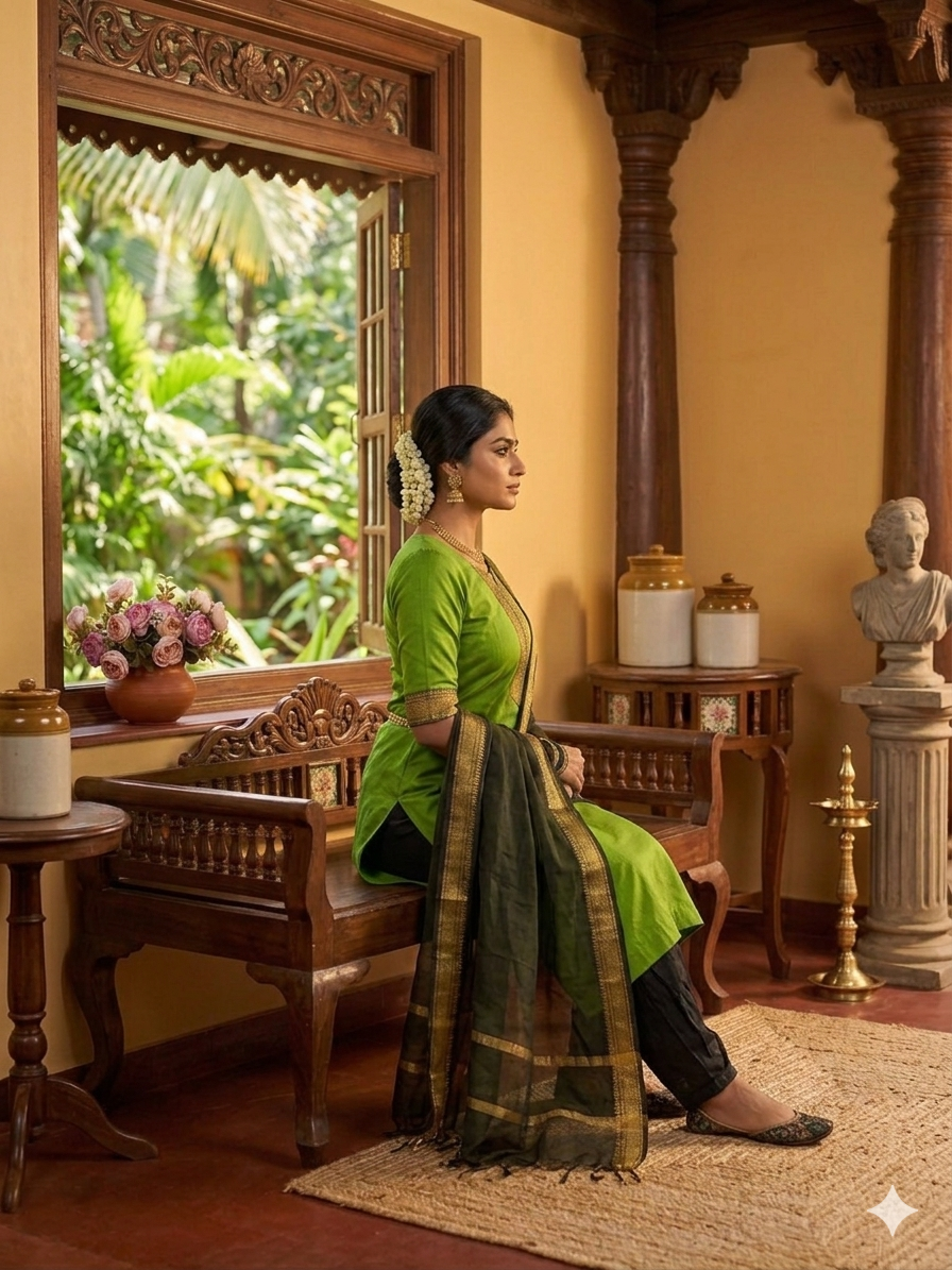 Temple Weave Kanchi Cotton Kurta Set