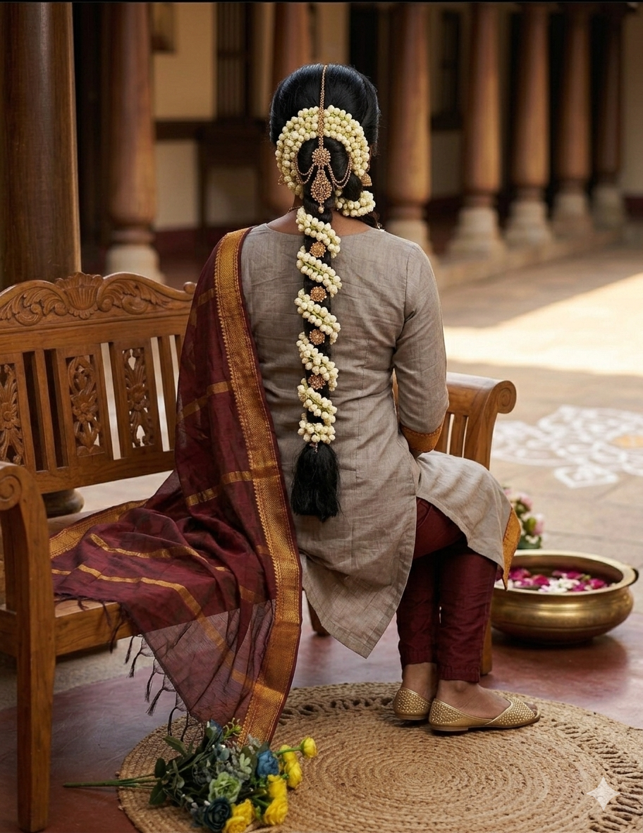 Temple Weave Kanchi Cotton Kurta Set