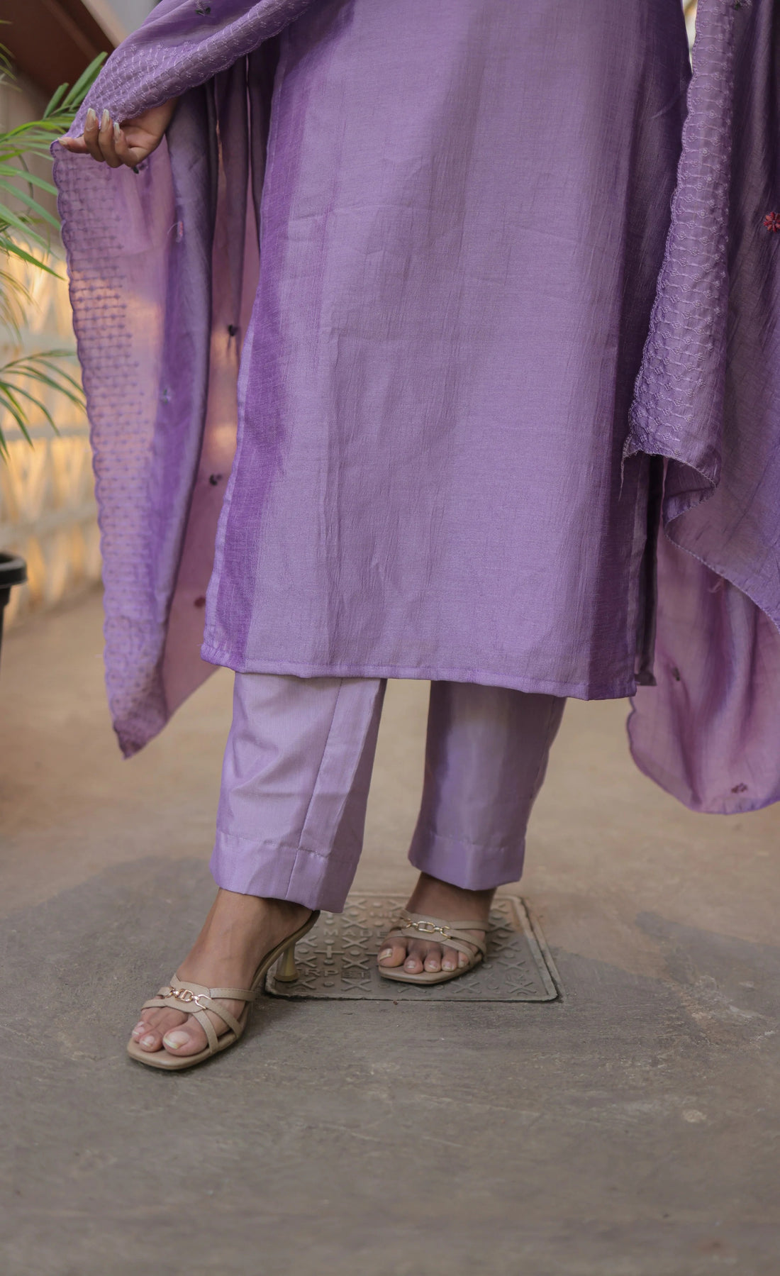 Nakashatra Embroidered Cotton Suit Set