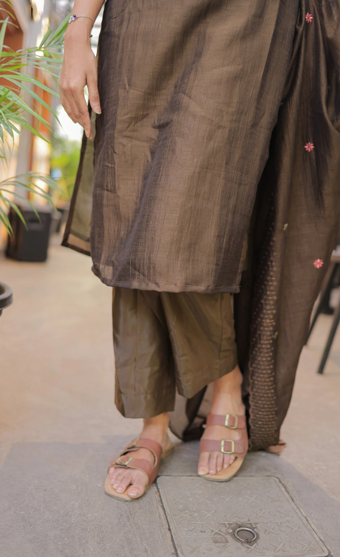Nakashatra Embroidered Cotton Suit Set