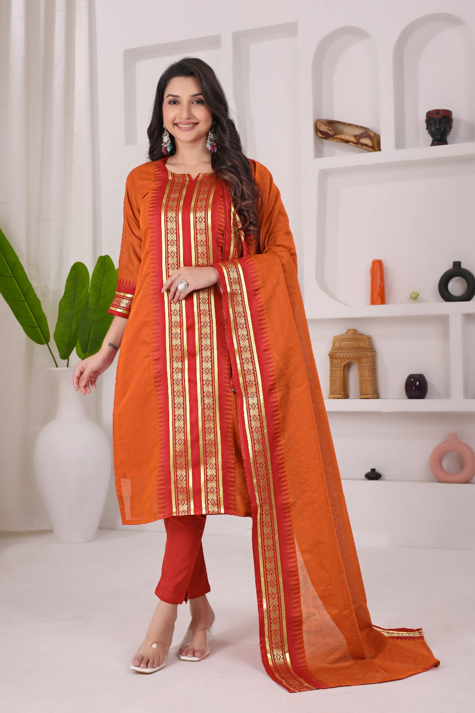 Serenity Kanchi Cotton Kurta & Dupatta Set