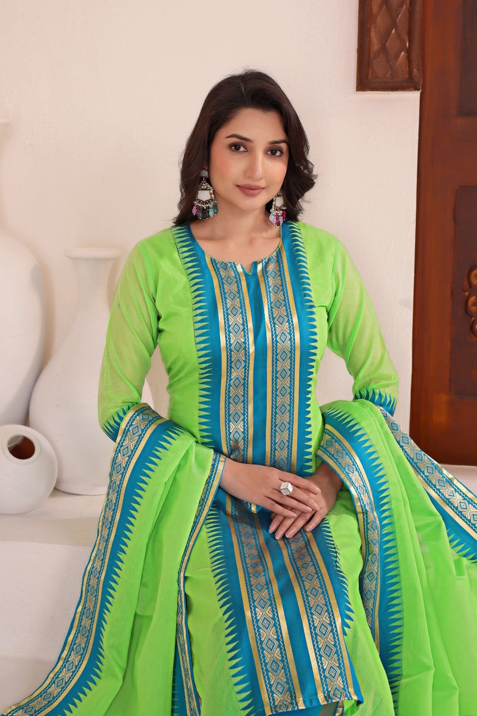 Serenity Kanchi Cotton Kurta & Dupatta Set