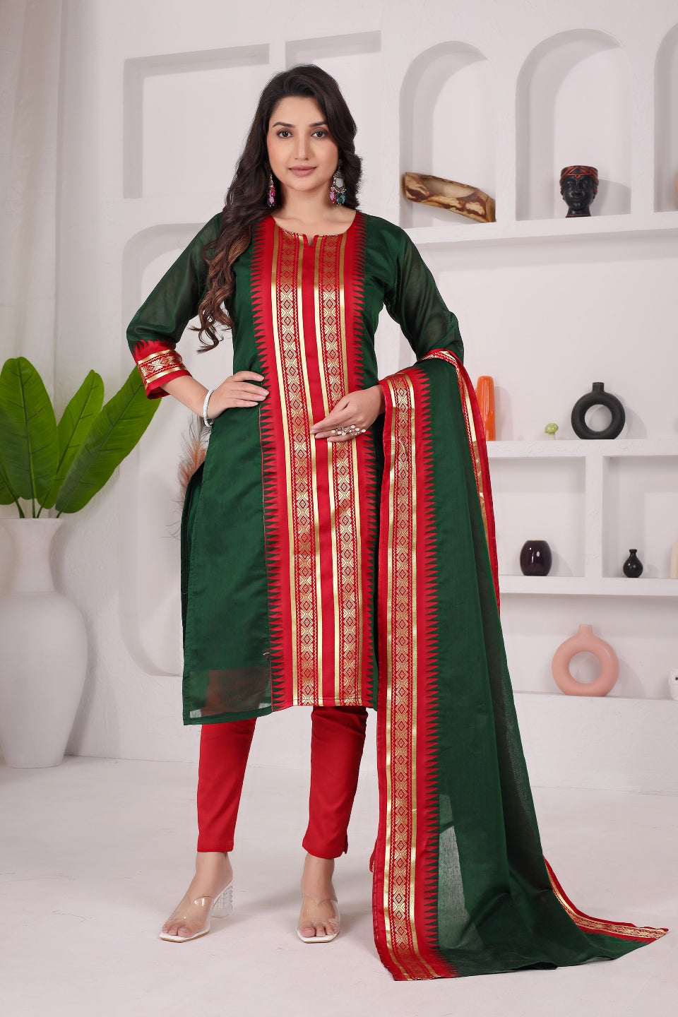 Serenity Kanchi Cotton Kurta & Dupatta Set