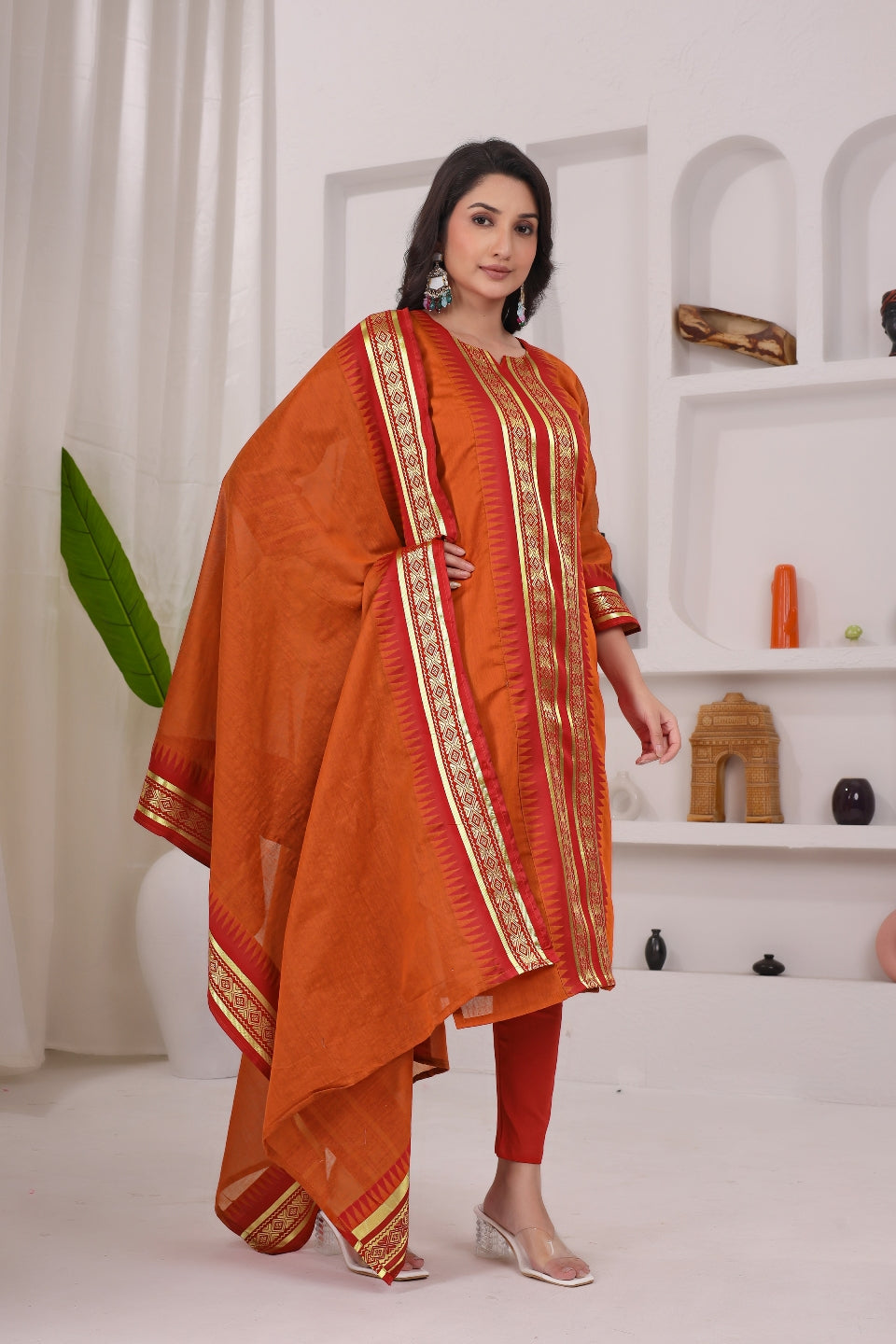 Serenity Kanchi Cotton Kurta & Dupatta Set