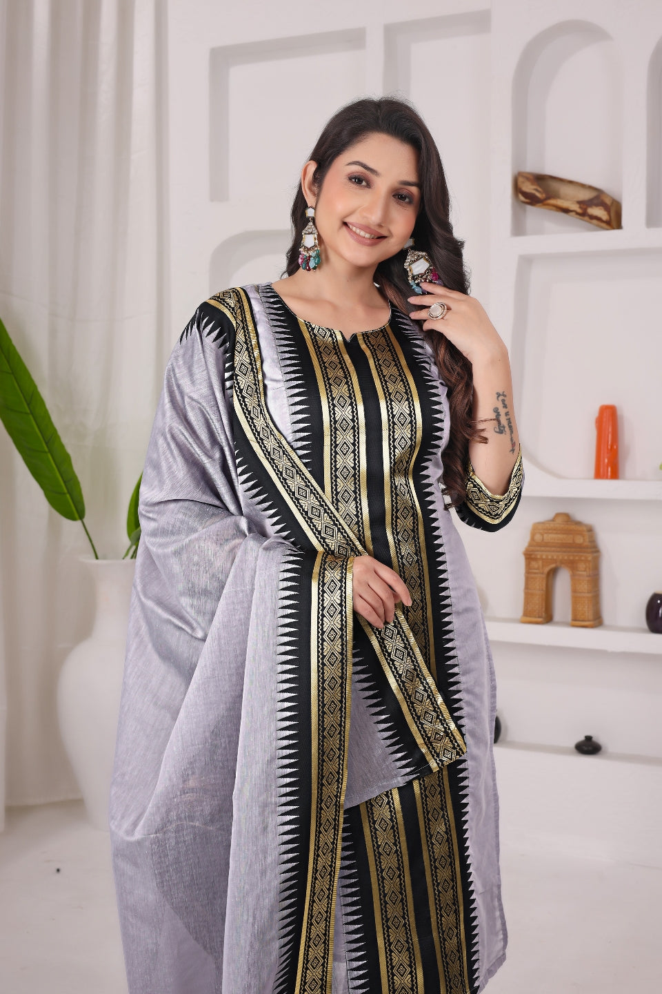 Serenity Kanchi Cotton Kurta & Dupatta Set