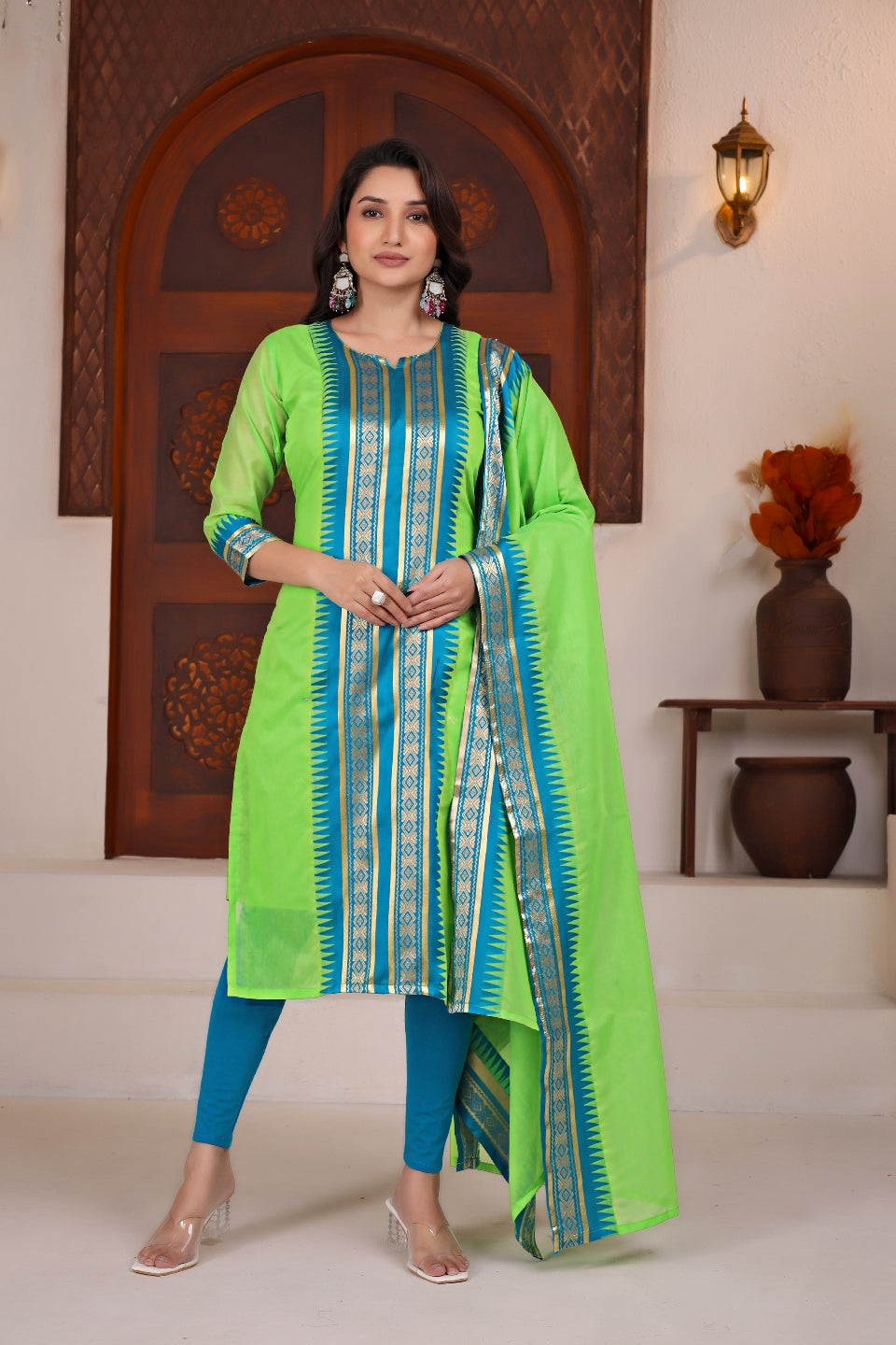 Serenity Kanchi Cotton Kurta & Dupatta Set