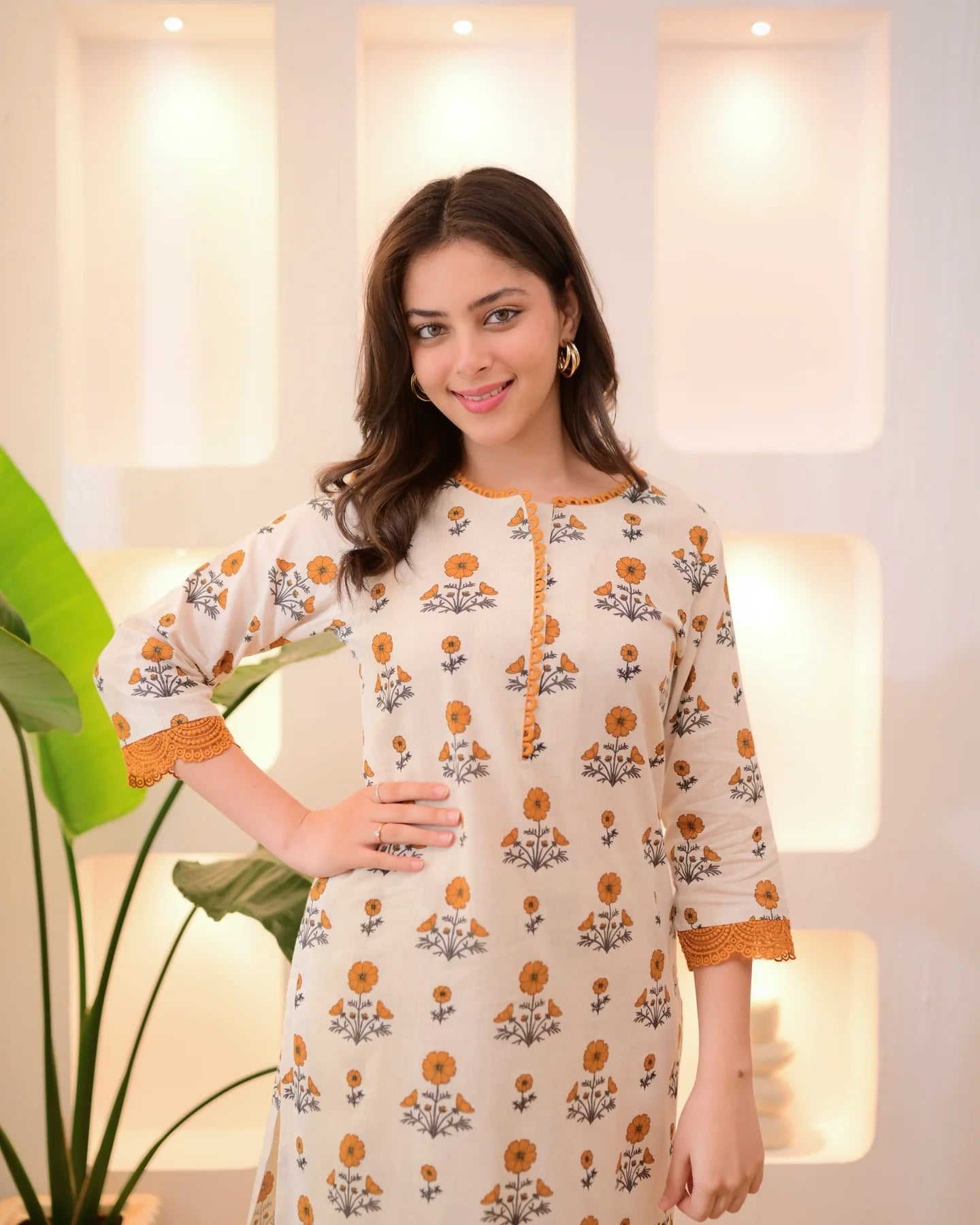 Printed Rayon Kurta Pant Set