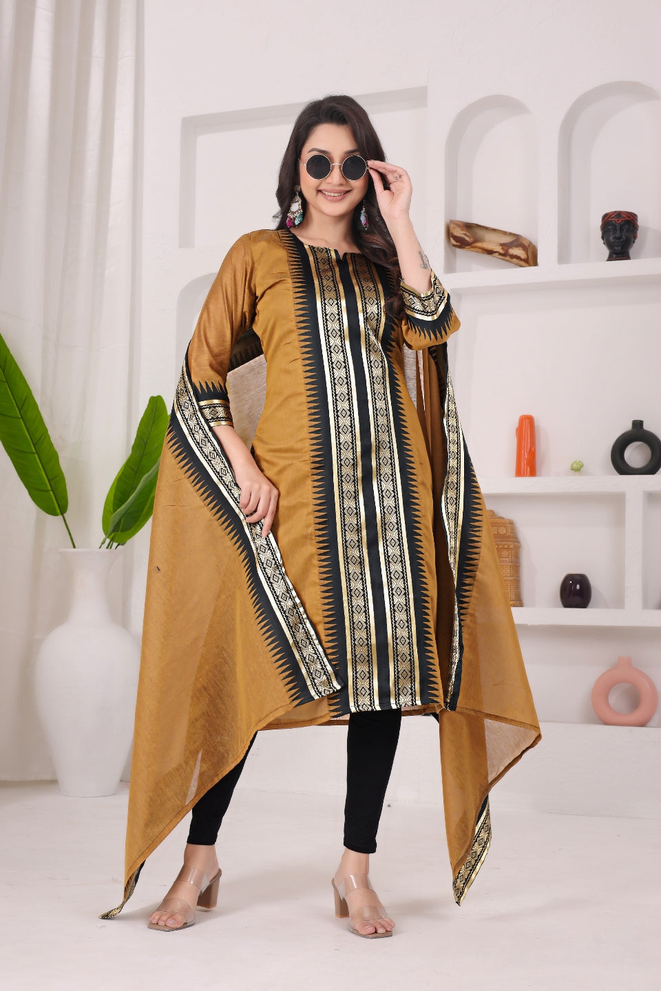 Serenity Kanchi Cotton Kurta & Dupatta Set