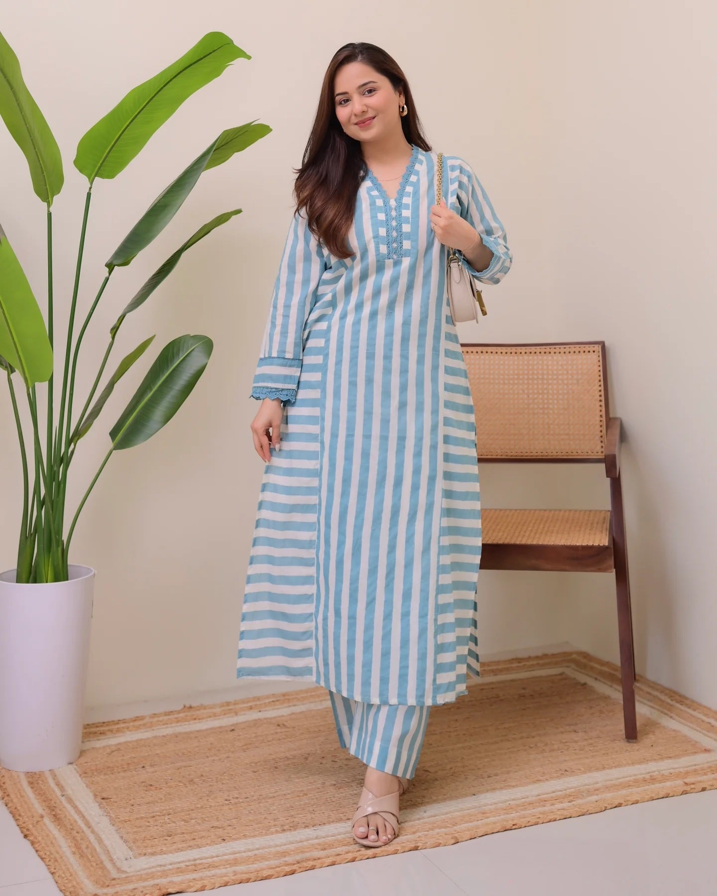 Grace Printed Rayon Kurta Palazzo Set