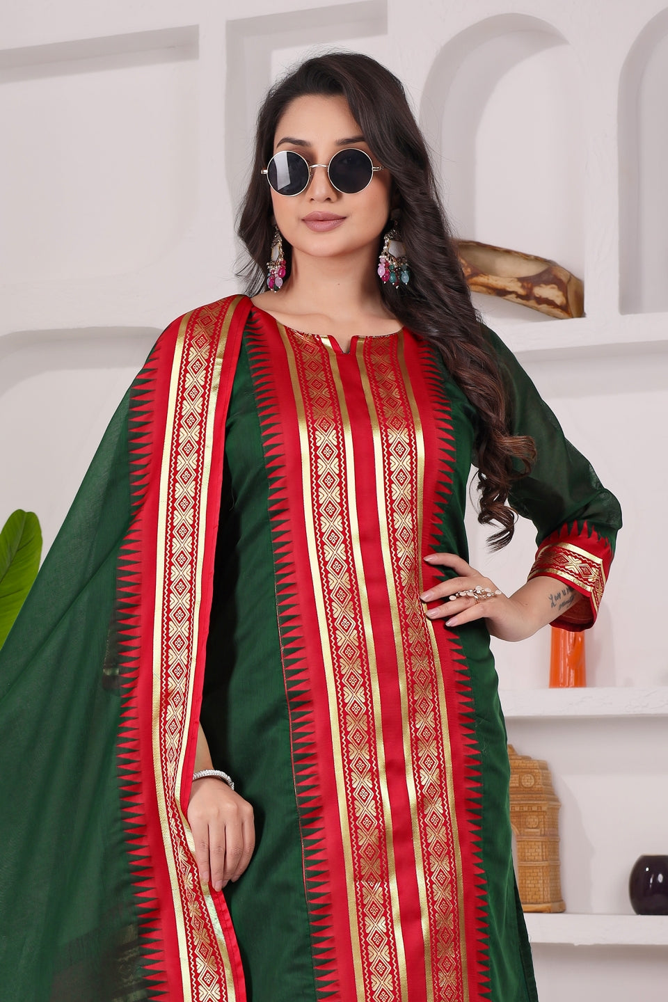 Serenity Kanchi Cotton Kurta & Dupatta Set