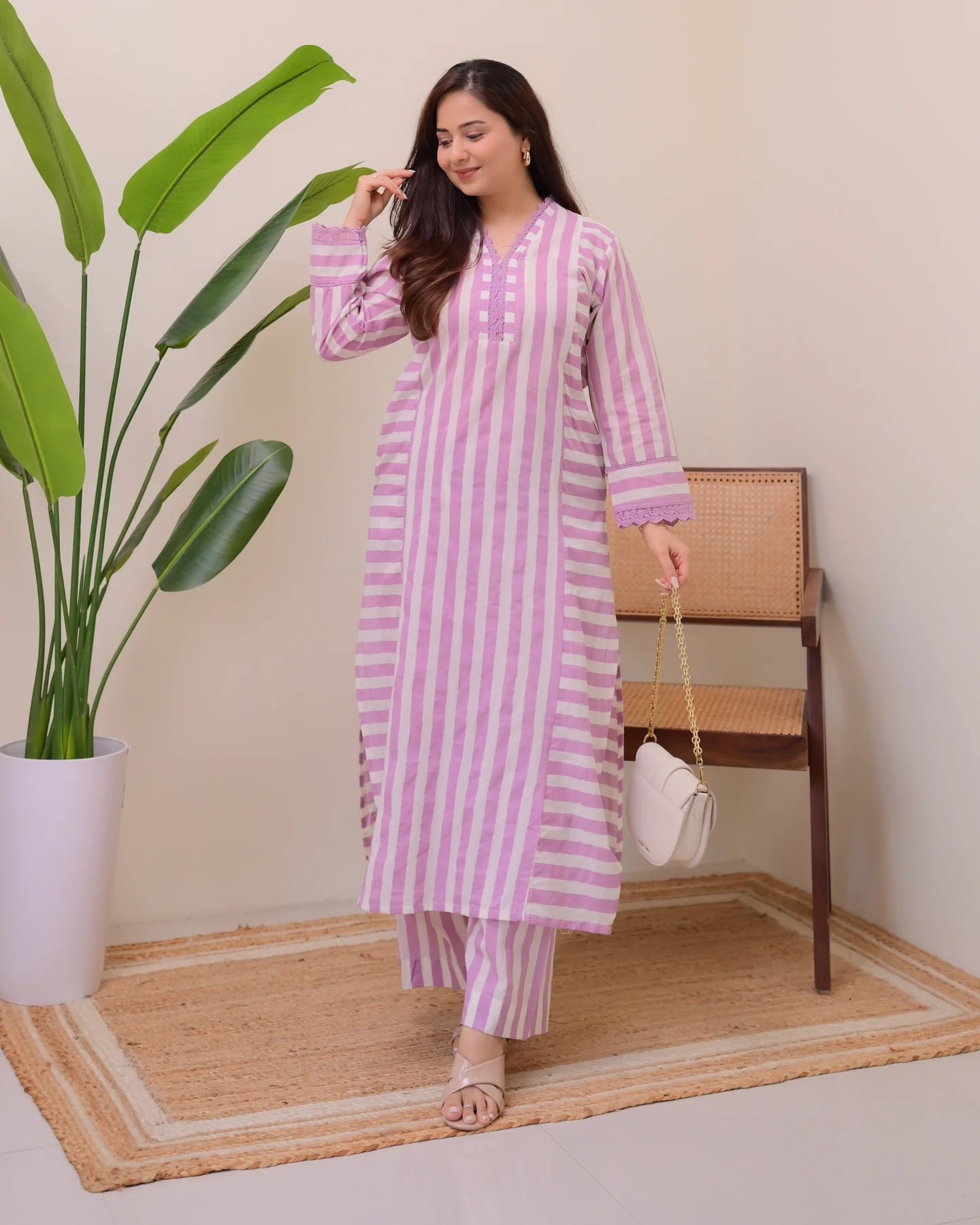 Grace Printed Rayon Kurta Palazzo Set