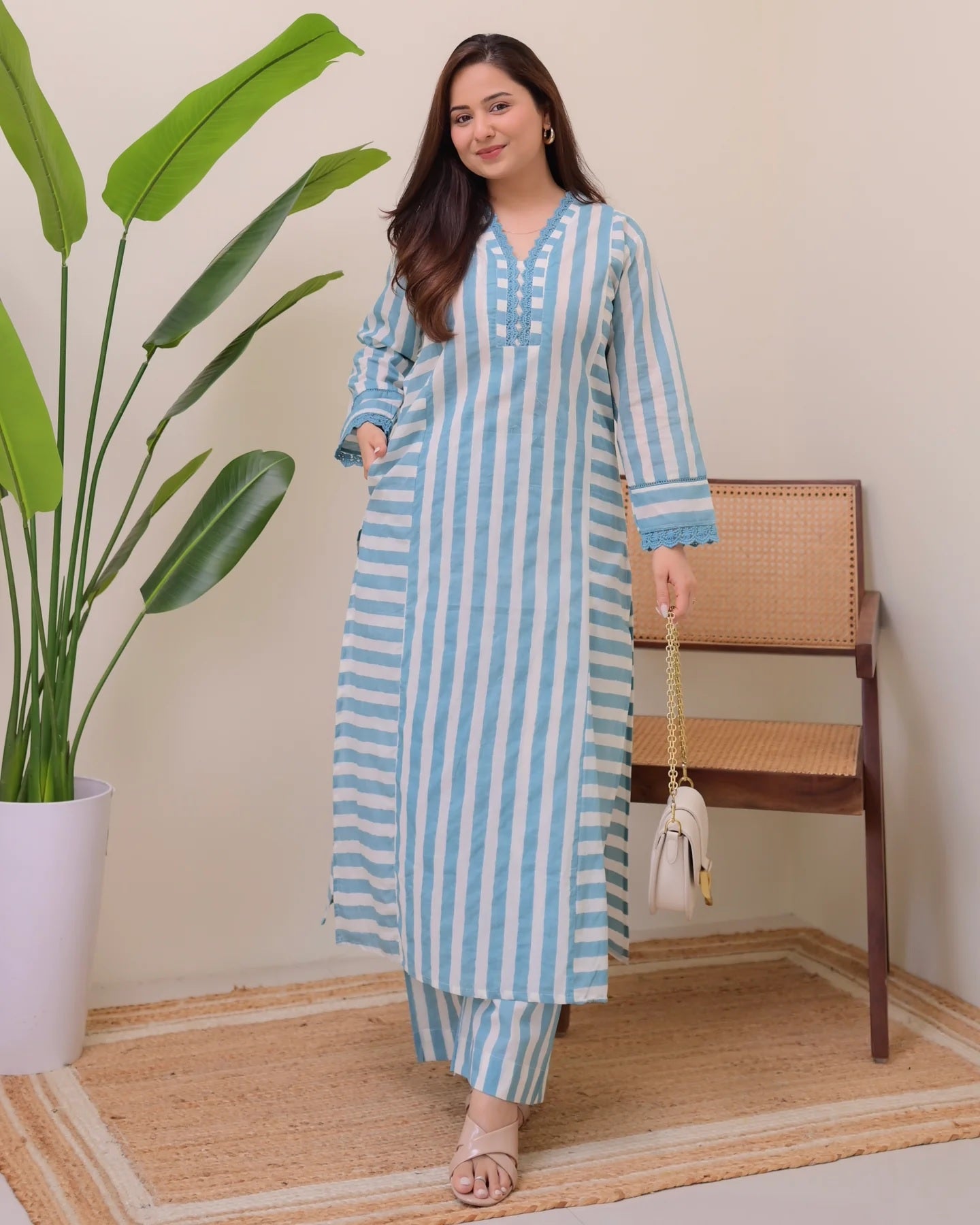 Grace Printed Rayon Kurta Palazzo Set