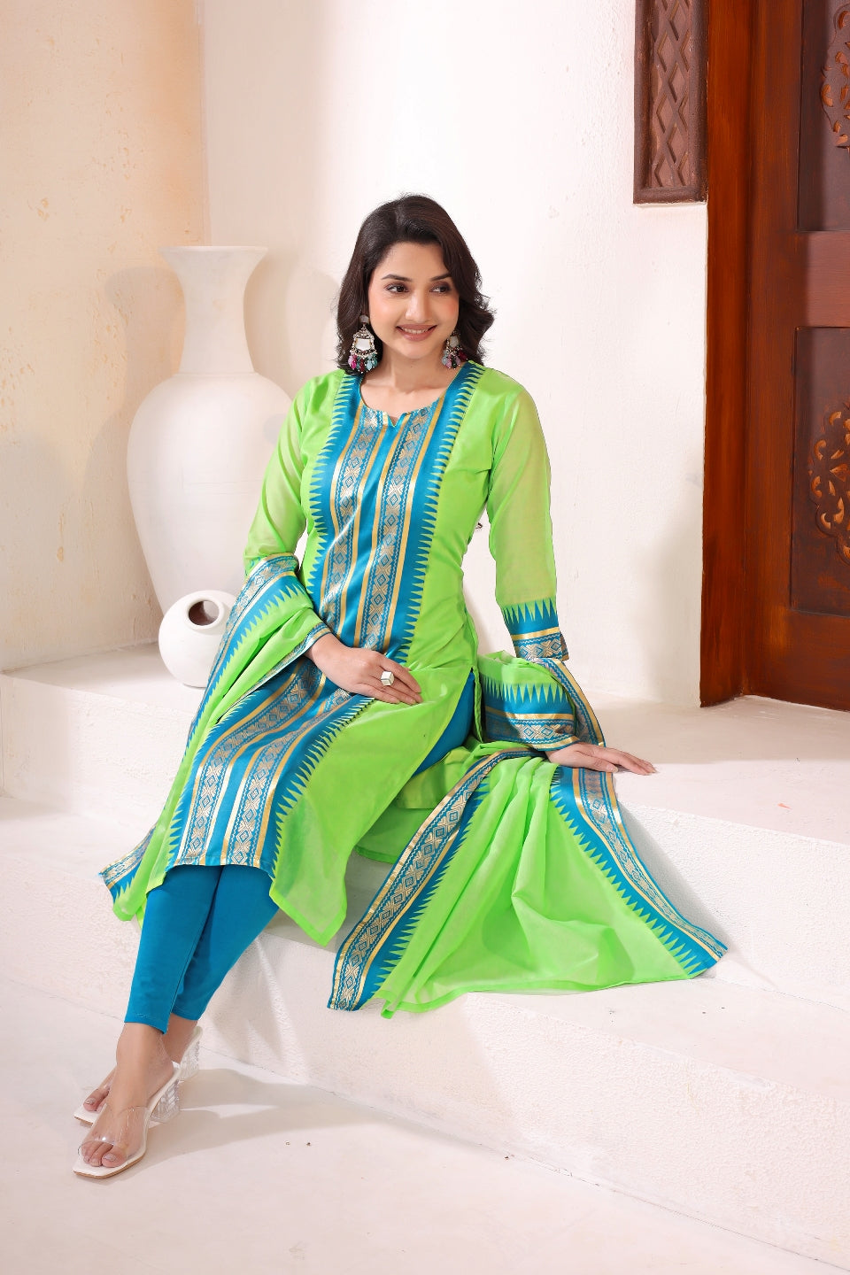 Serenity Kanchi Cotton Kurta & Dupatta Set