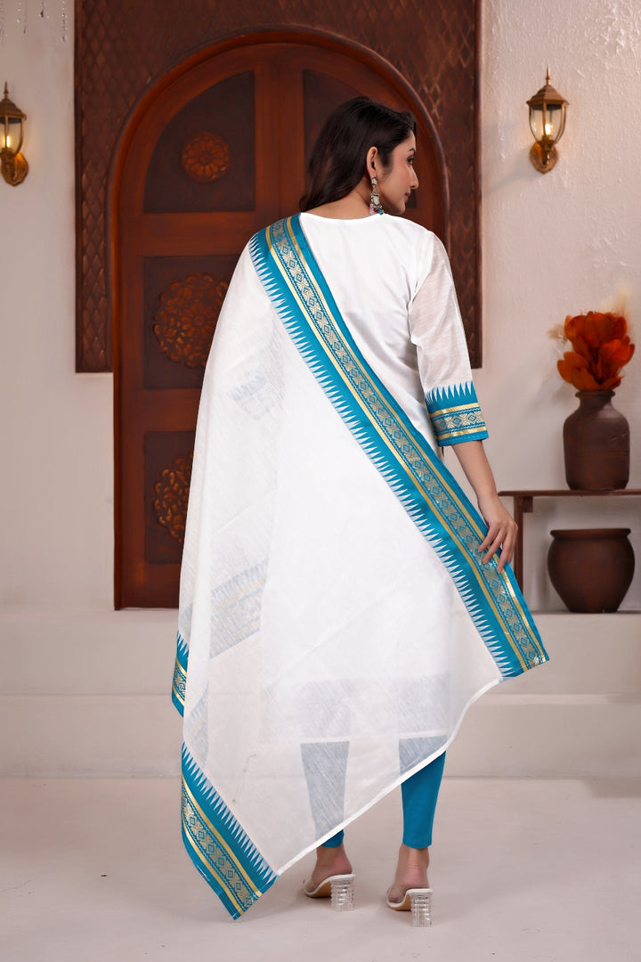 Serenity Kanchi Cotton Kurta & Dupatta Set