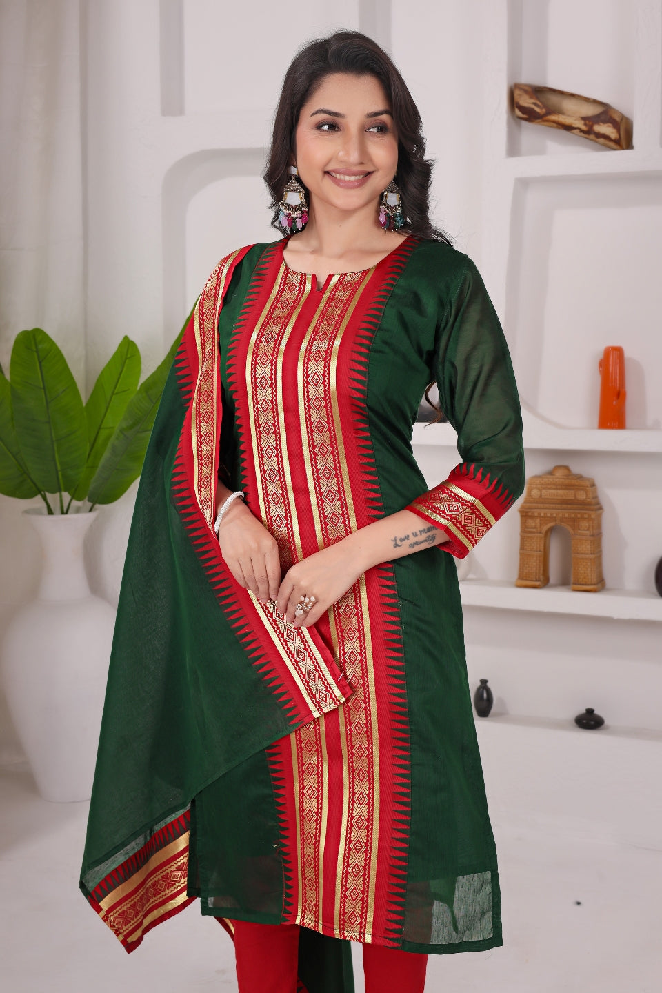 Serenity Kanchi Cotton Kurta & Dupatta Set