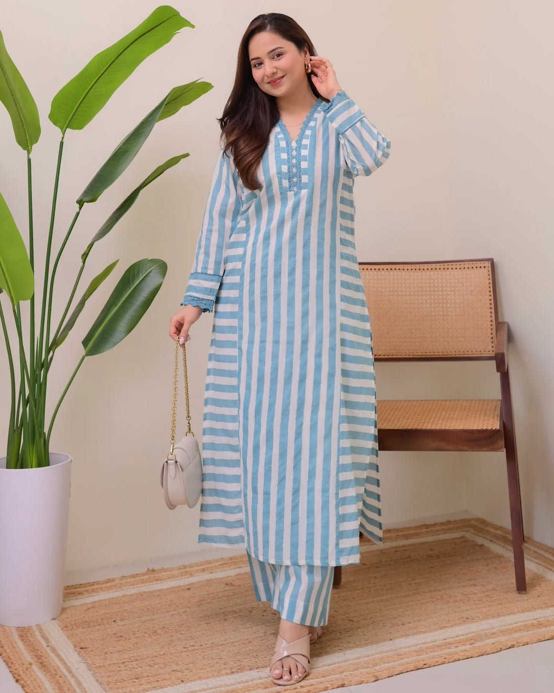 Grace Printed Rayon Kurta Palazzo Set