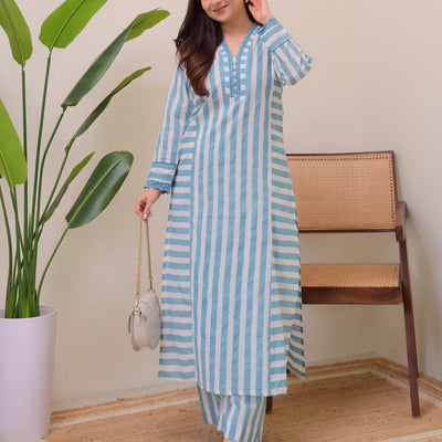 Grace Printed Rayon Kurta Palazzo Set