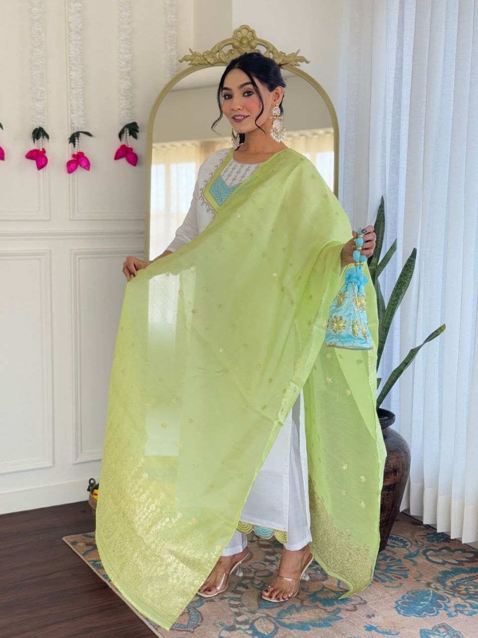 Shivangi Chanderi Silk Embroidered Suit Set
