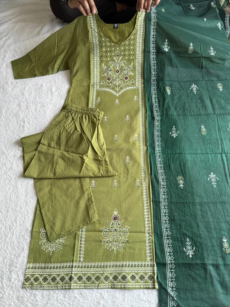 Kurti Pent Dupatta Set
