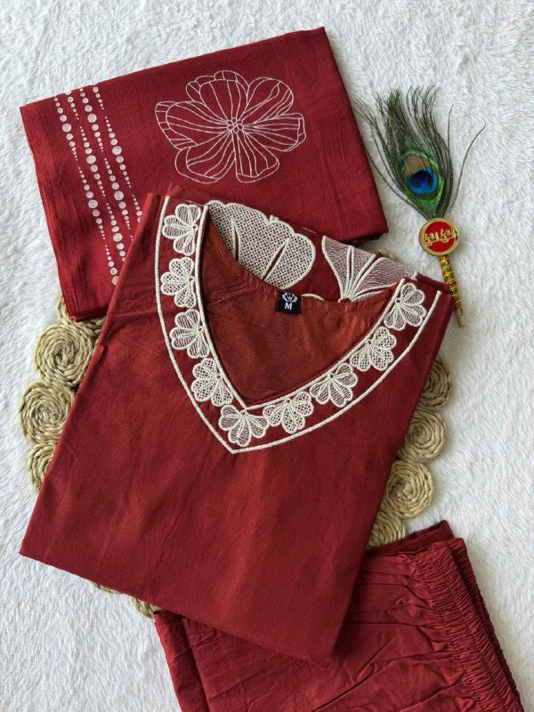 A-Line Kurti Pent Dupatta Set