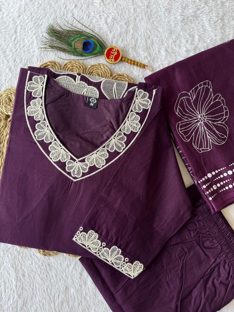 A-Line Kurti Pent Dupatta Set