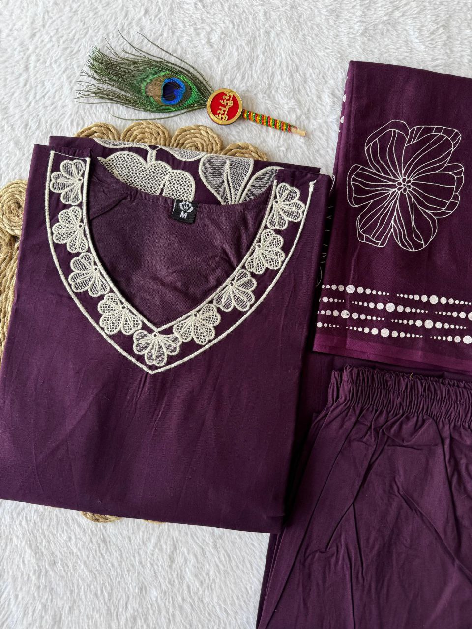 A-Line Kurti Pent Dupatta Set