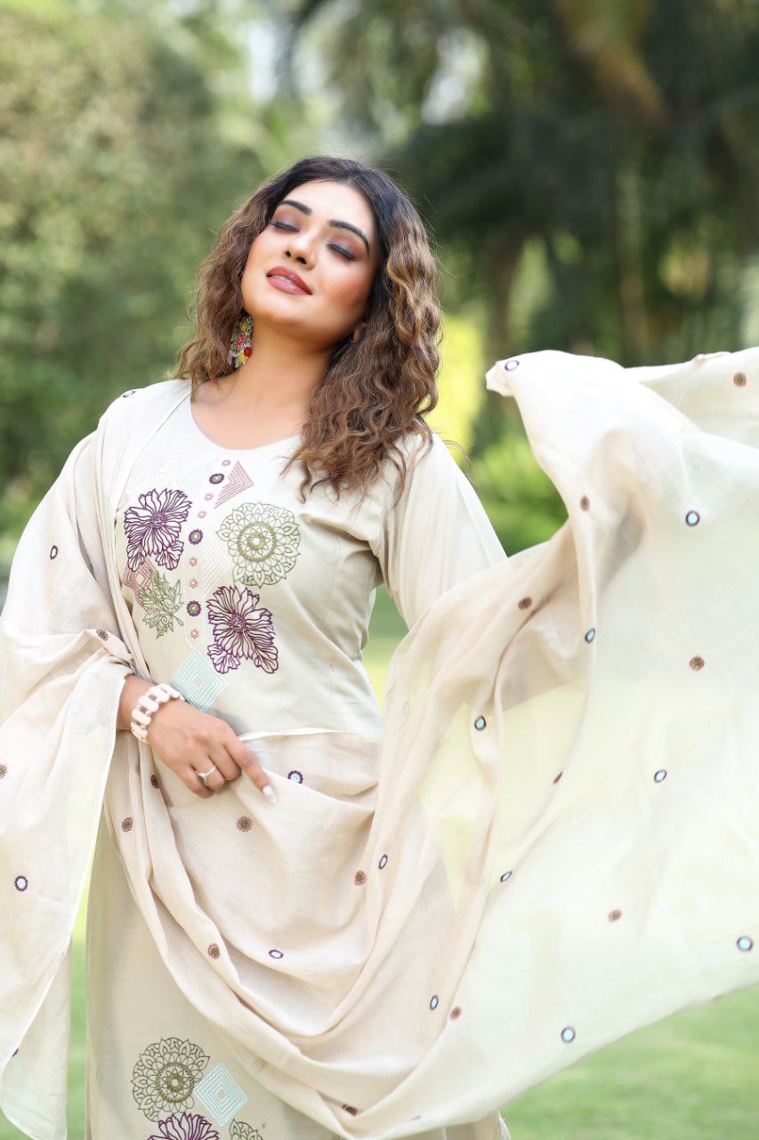 A-Line Kurti Pent Dupatta Set