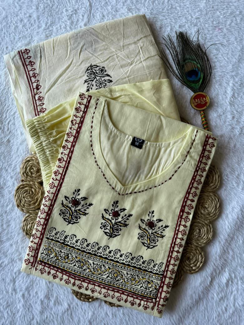 A-Line Kurti Pent Dupatta Set