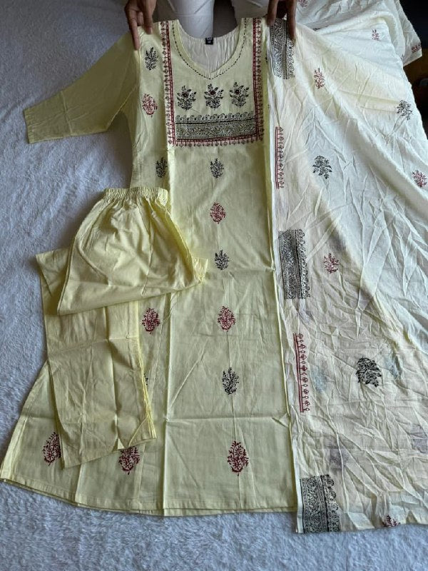 A-Line Kurti Pent Dupatta Set