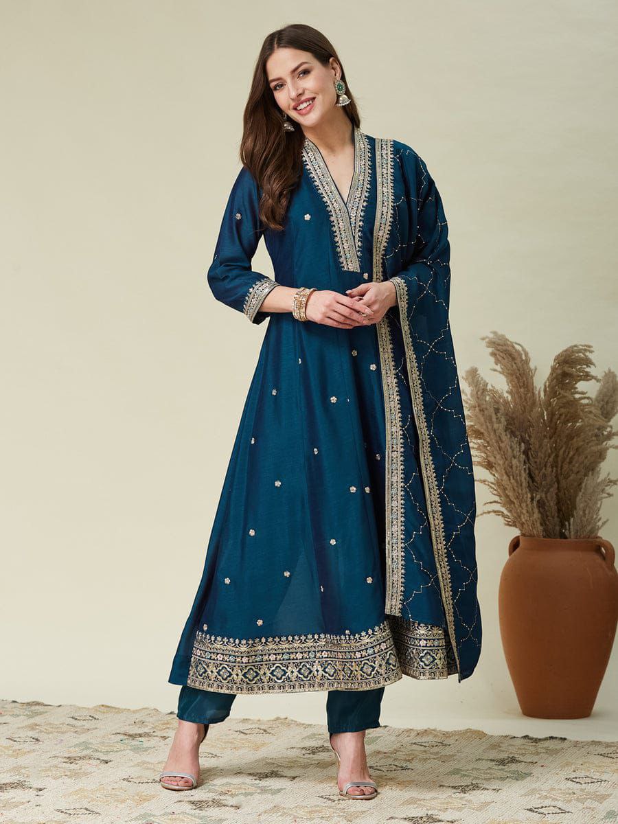 Anarkali Designers kurti Pent Set