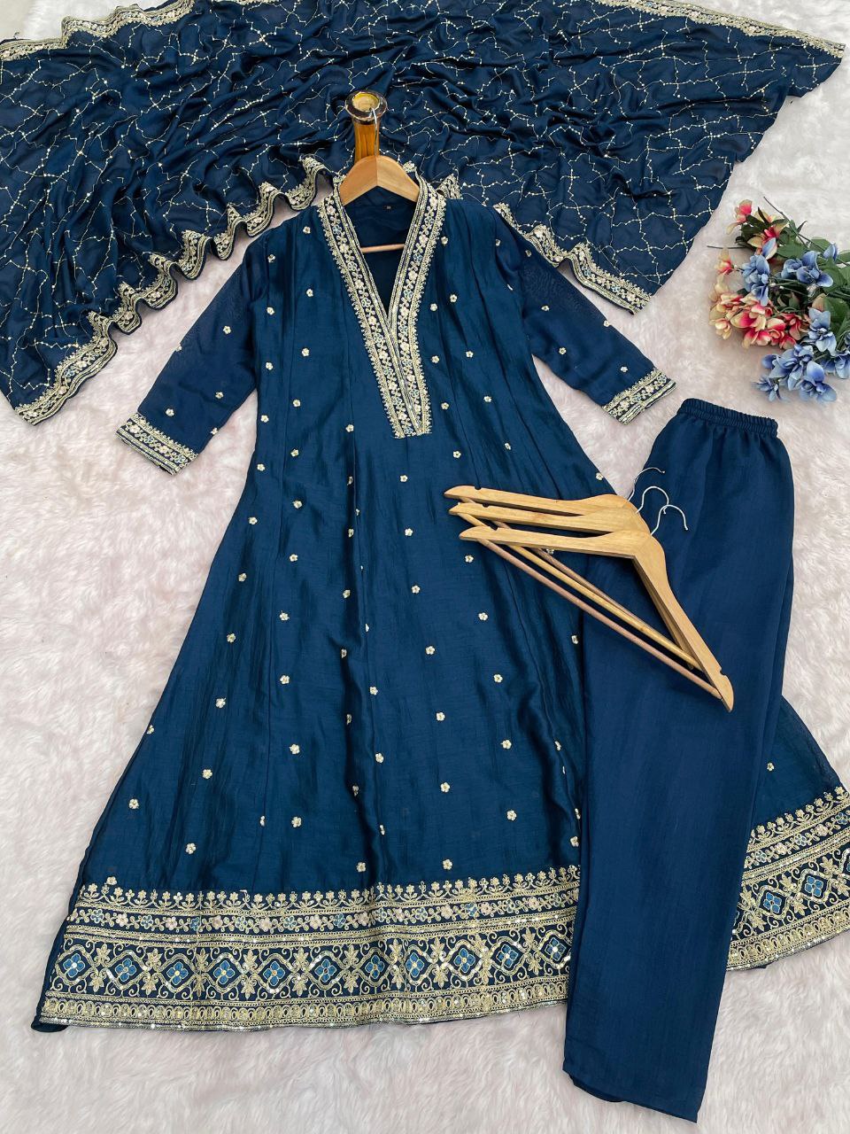 Anarkali Designers kurti Pent Set