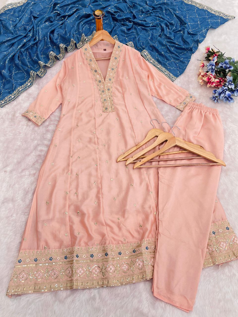 Anarkali Designers kurti Pent Set