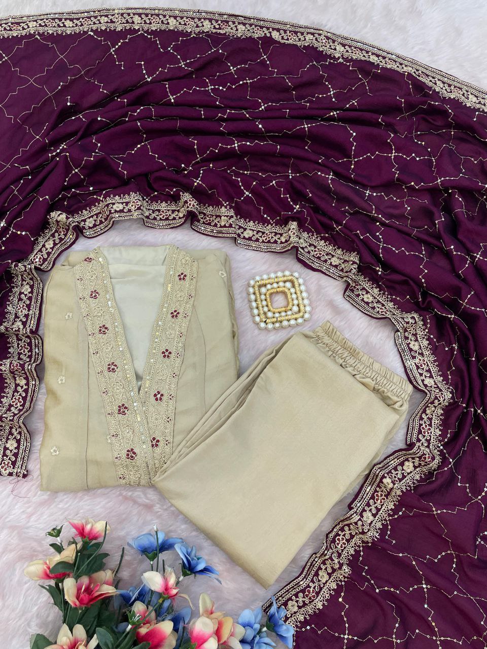 Anarkali Designers kurti Pent Set