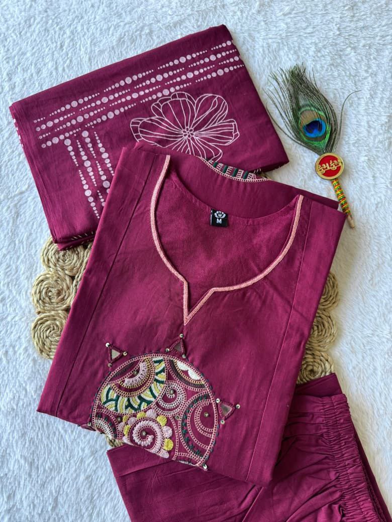 A-Line Kurti Pent Dupatta Set