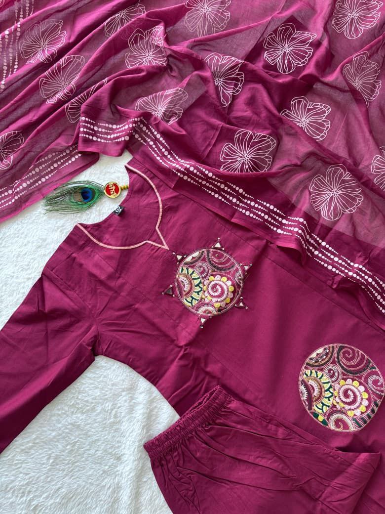 A-Line Kurti Pent Dupatta Set