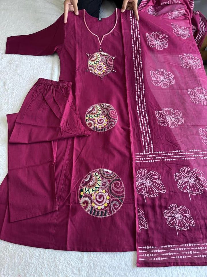 A-Line Kurti Pent Dupatta Set
