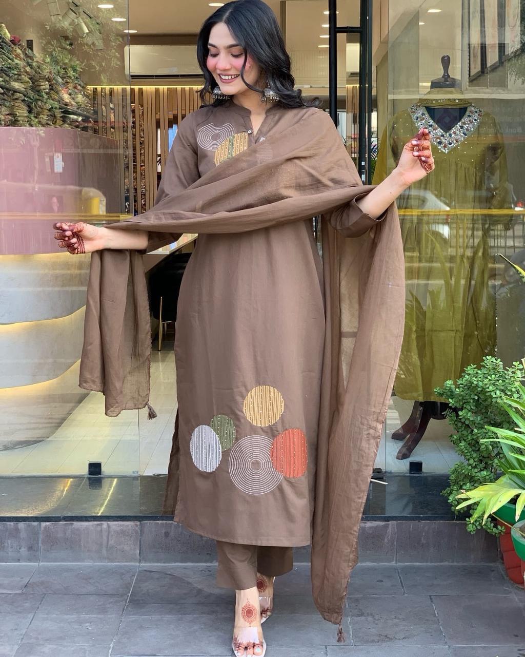 Roman Fabric Beautiful Suit Set