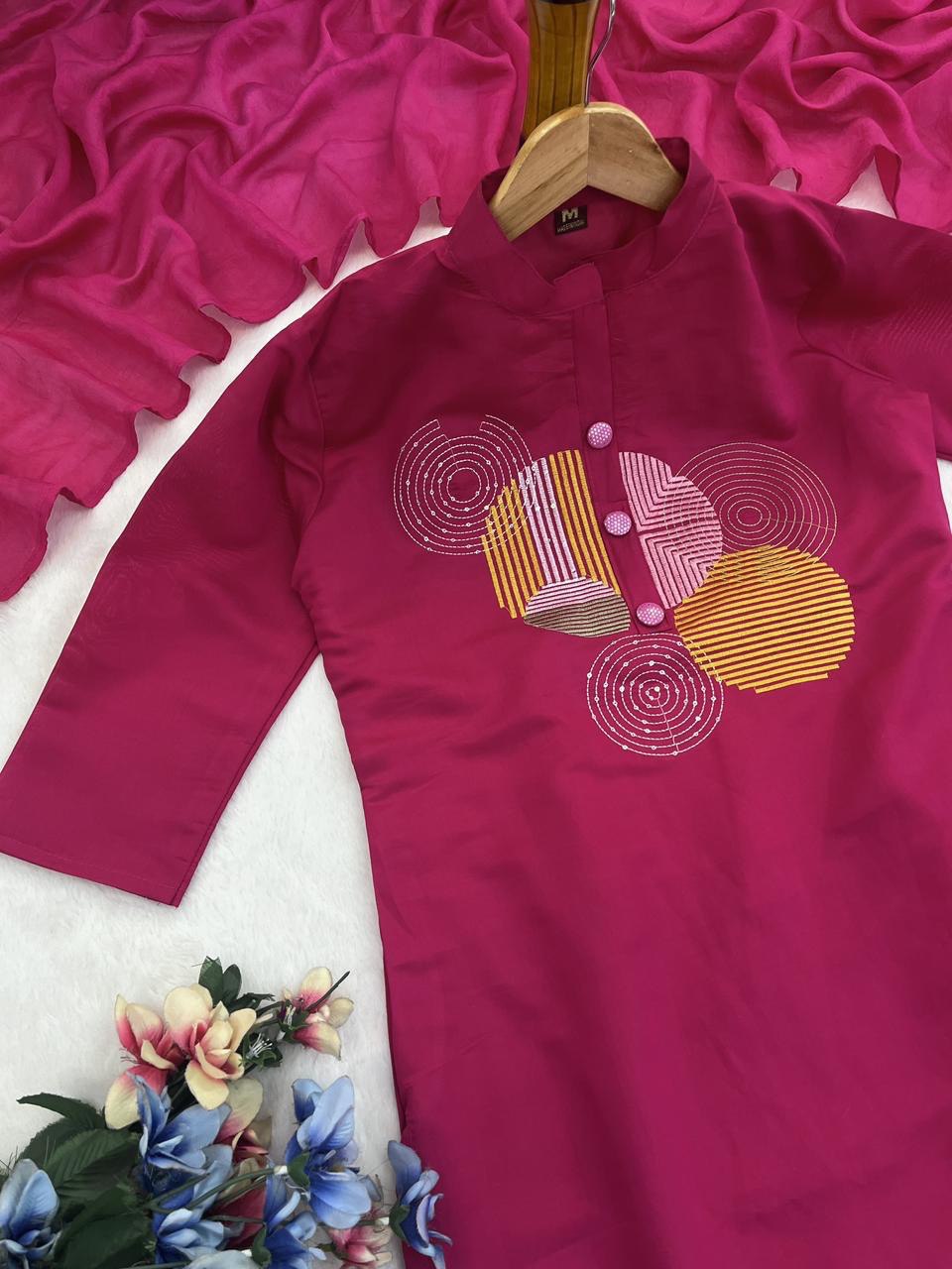Roman Fabric Beautiful Suit Set