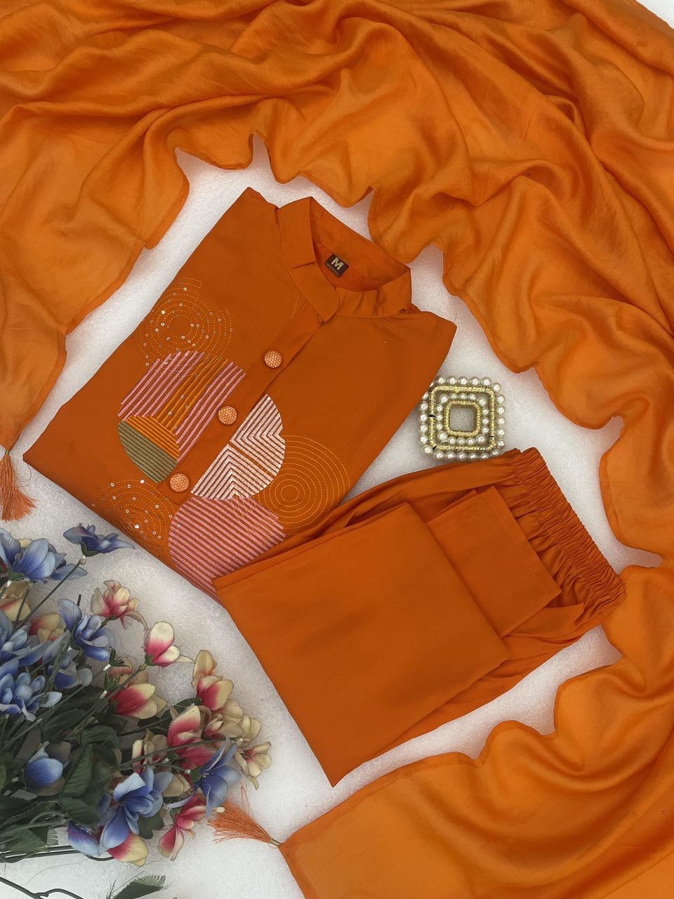 Roman Fabric Beautiful Suit Set