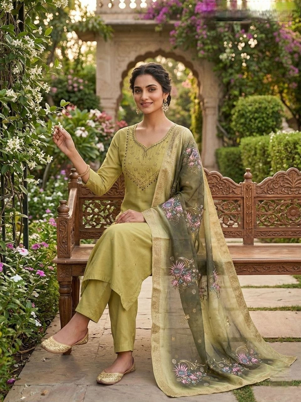Kurti Pent Dupatta Set