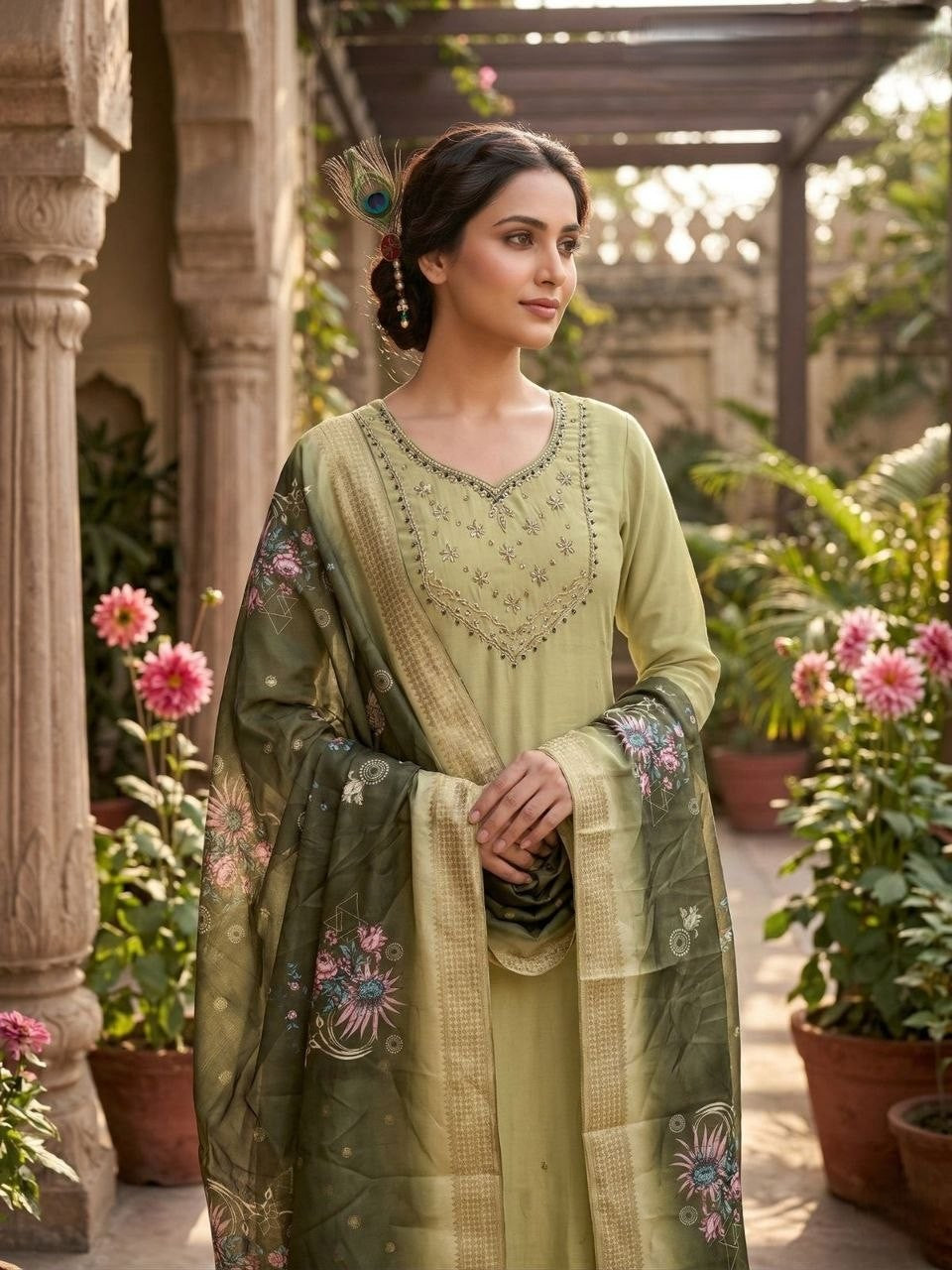 Kurti Pent Dupatta Set