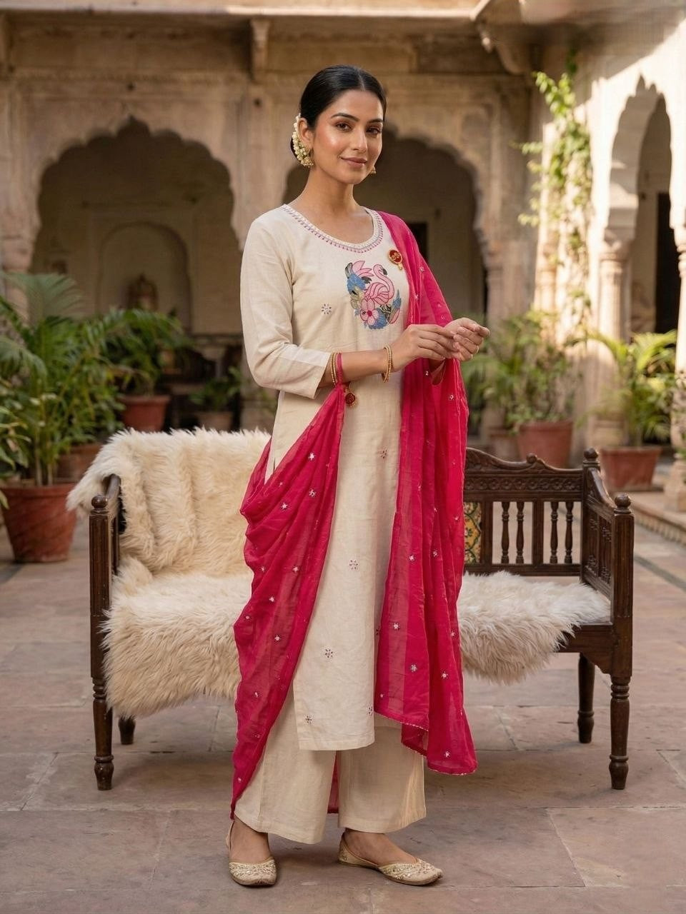 Kurti Pent Dupatta Set