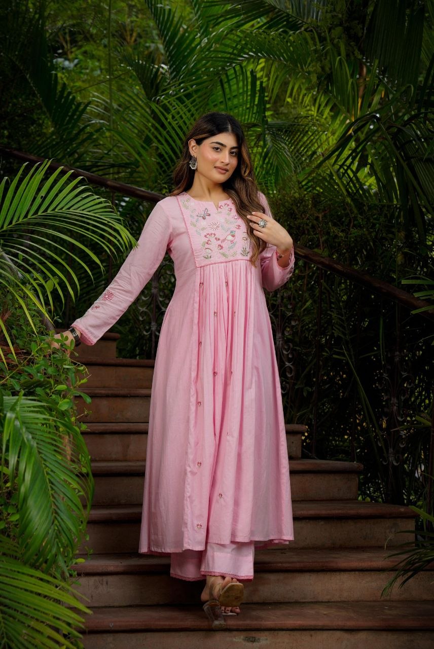 Chanderi Silk 3-piece Suit Set