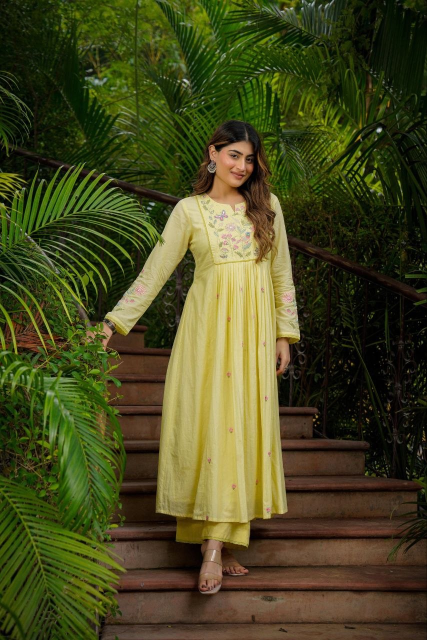 Chanderi Silk 3-piece Suit Set