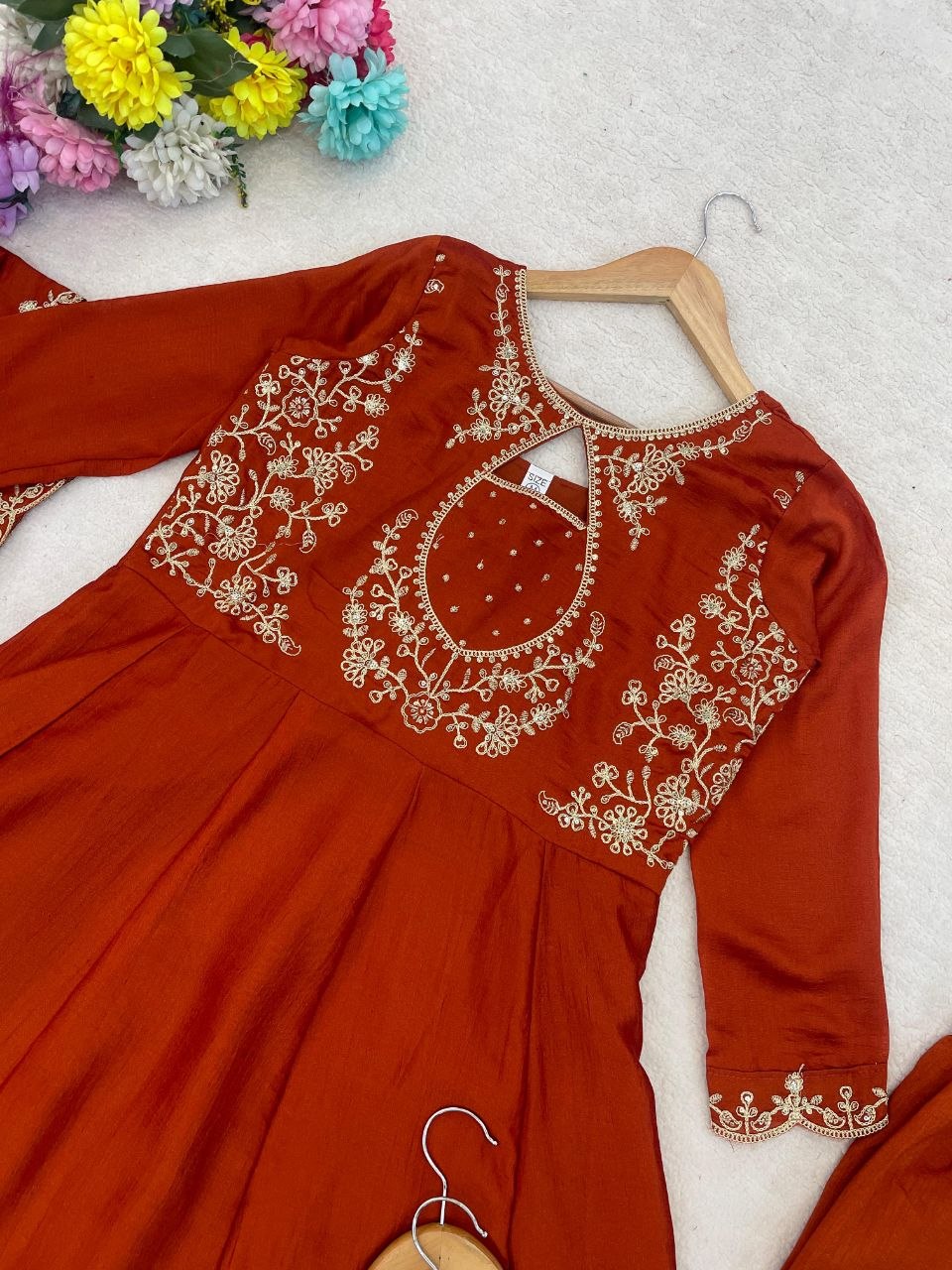 Elegant Embroidered Anarkali Suit Set