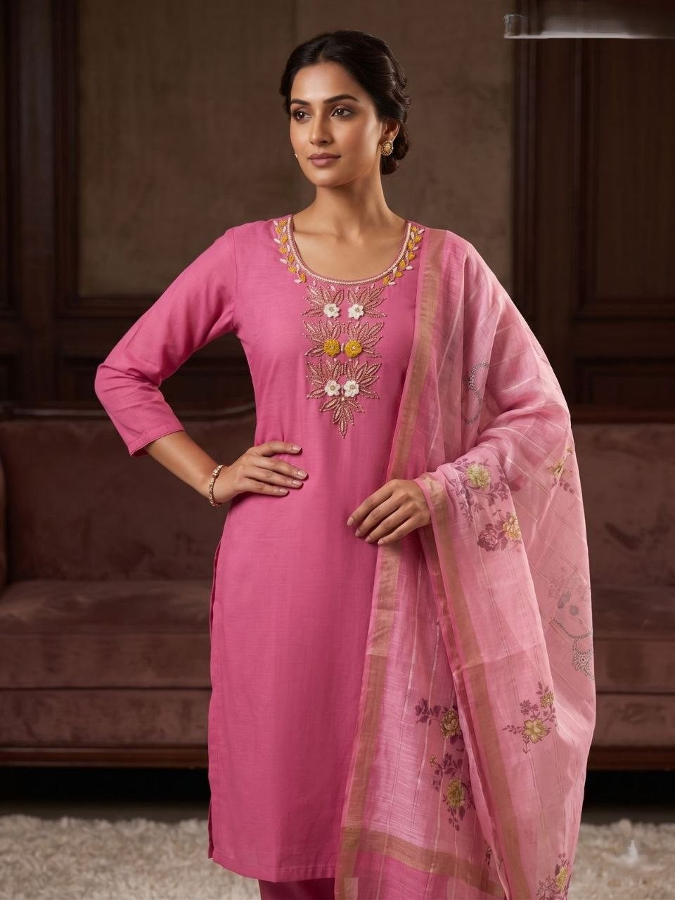 Kurti Pent Dupatta Set