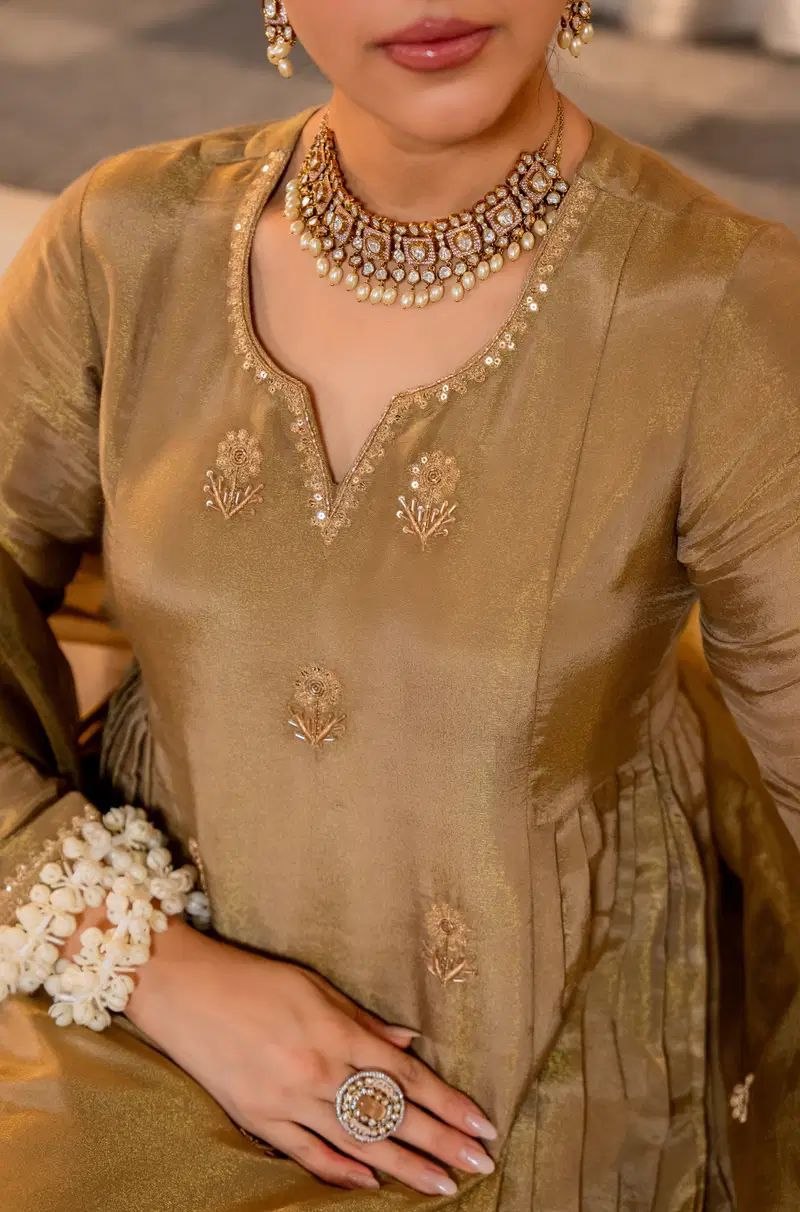 Chanderi Silk 3-Piece Suit Set