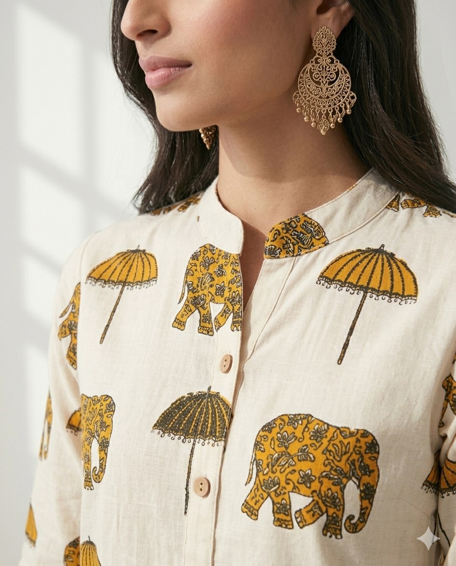 Chic Elephant Print Co-Ord Set